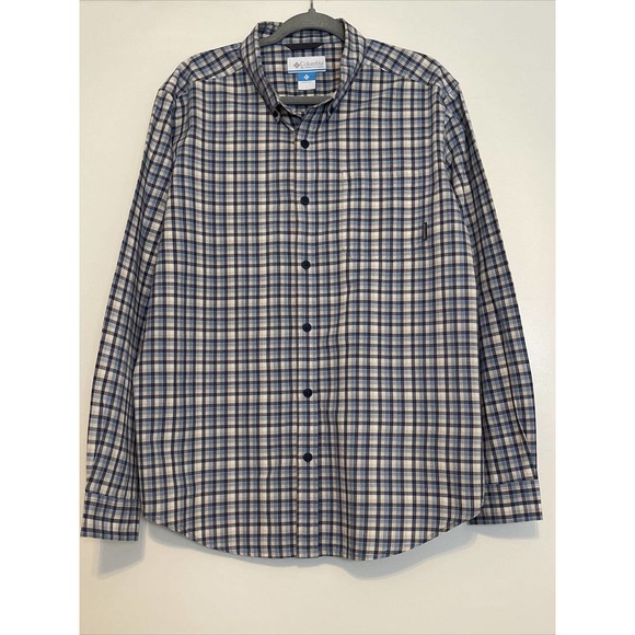 Columbia Other - COLUMBIA Men’s L Cotton Plaid Shirt Button Down Collar